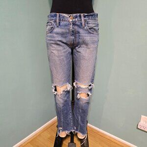 Ralph Lauren Denim & Supply Distressed Boyfriend Jeans. 33 1/2" W/ 28" L. RP$125